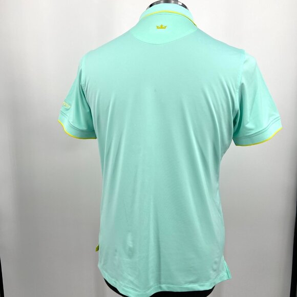 Peter Millar Wicking Polo Shirt Womens Size XL UPF 50 Sun Protection Apple Green - Picture 2 of 7